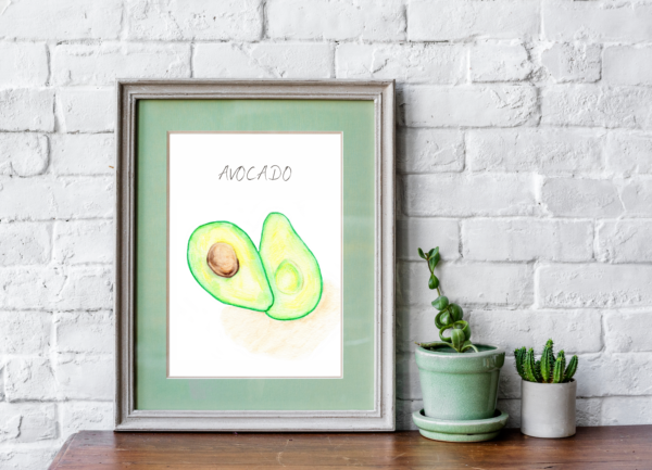 Avocado Aquarell