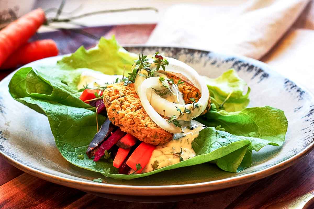 Salat Wrap mit Falafeln