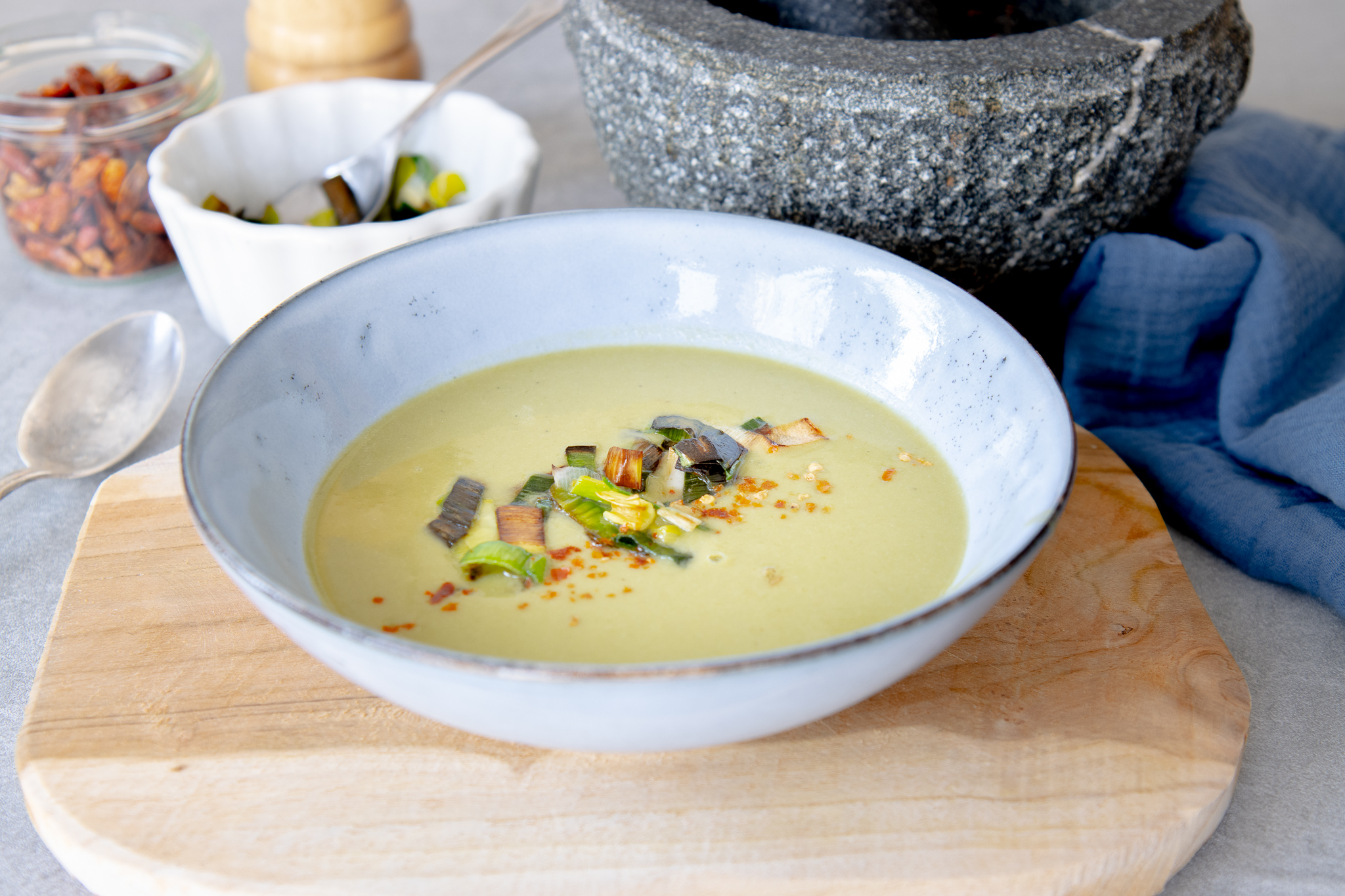 Bohnen Lauch Cremesuppe